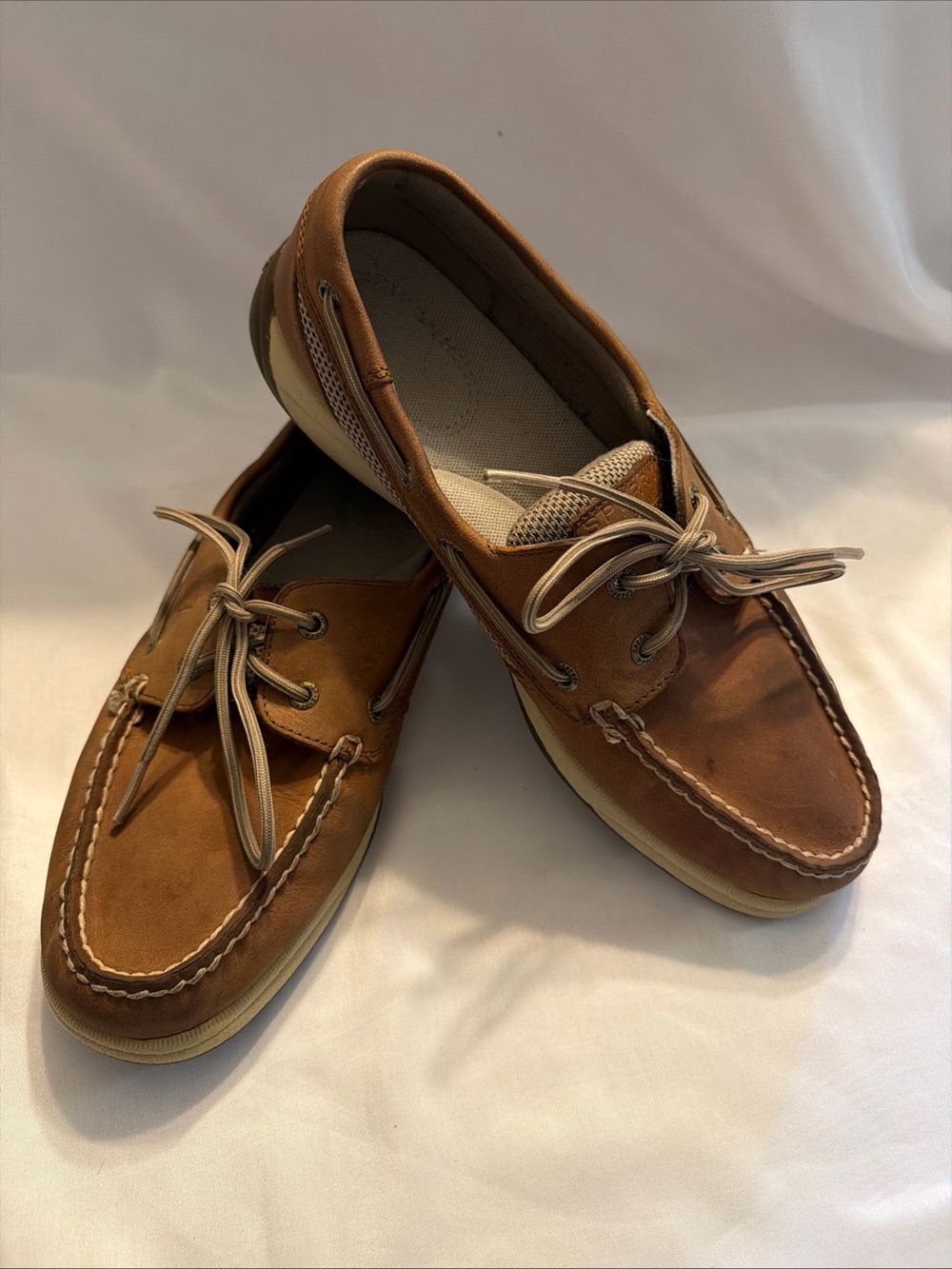 Sperry Tan Leather Moccasin-Style Boat Shoes